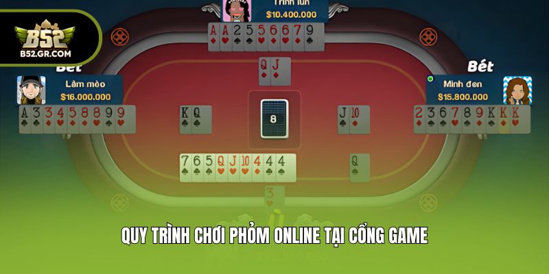 Chơi Phỏm Online - Hướng Dẫn Chi Tiết Luật Cơ Bản Tại B52 3 Quy trình chơi phỏm online tại cổng game